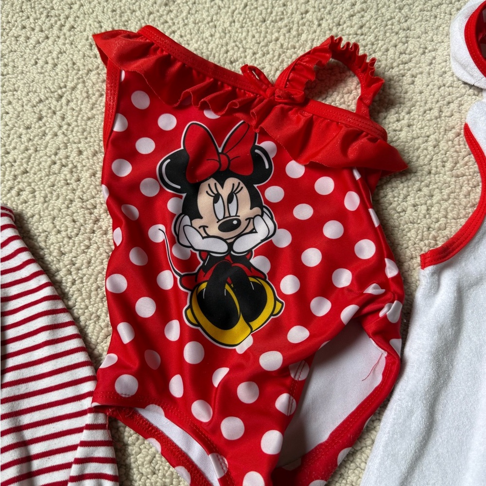 18m Stitchy Fish Minnie Mouse Bubble and Disney brand Minnie Swimsuit/Coverup - Picture 4 of 5